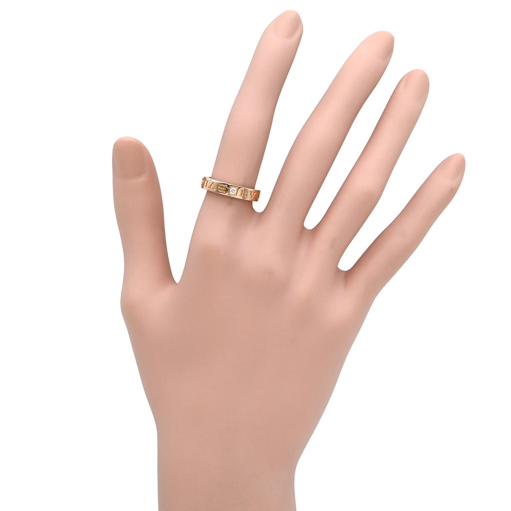 BVLGARI - Bulgari Bulgari Bulgari bulgari double logoRing ring 18K Pink Gold/diamond #10.5(JP Size) Array