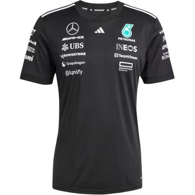 X Mercedes-Amg Petronas F1 Collaboration Team Ss25 Удобная универсальная мягкая футболка с коротким рукавом для мужчин, черные JW5361