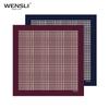 WENSLI Double-Sided Houndstooth Mulberry Silk Scarf