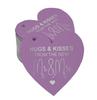 Inkdotpot Silver Foil Paper Hang Tags Hugs & Kisses From The Wedding Favor Tags 100