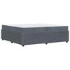 Bed Frame with Mattress Dark Gray 200 x 200 cm Fabric