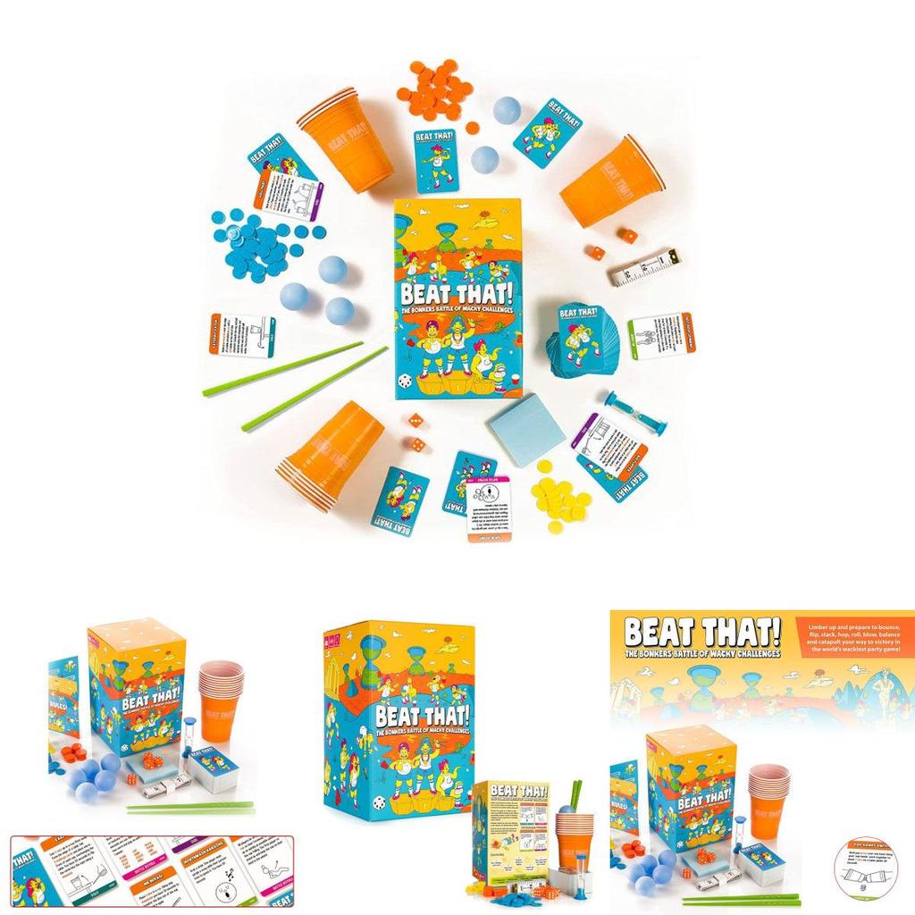 Уморительная настольная игра Beat That Для семей Детей Взрослых С 160 Безумными Испытаниями