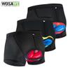 Wosawe Cycling Underpants Men's MTB Shorts 5D Gel Padded Black Shockproof Quick Dry Breathable Road Team Bike