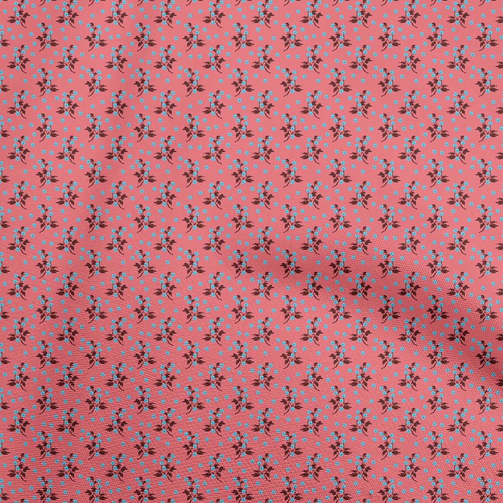 oneOone Cotton Flex Mint Fabric Floral Diy Clothing Quilting Fabric Print Fabric By Yard 40 Inch