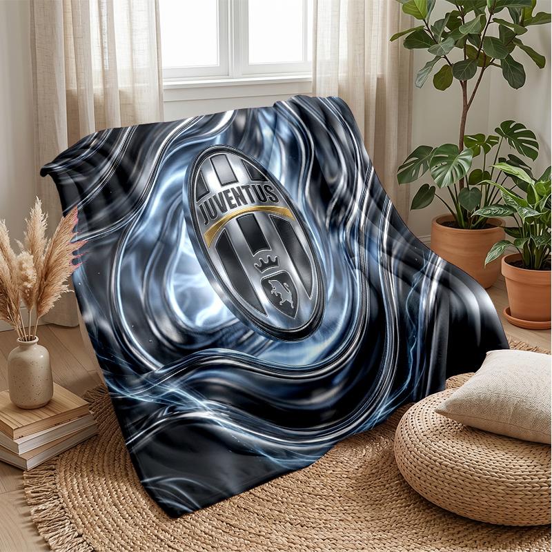 Juventus FC Theme blanket Soft Flannel Blanket Plush Throw Blanket Cozy Sofa Bed Blanket for Home Decor
