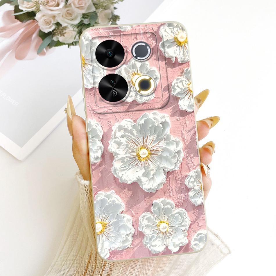 For ITEL P65 Cute Cat Flower Cartoon Phone Case For Itel P671L ItelP65 Shockproof Soft Silicone Covers Bumpers