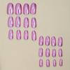 4 Packs/ 96 Pcs Press On NailsLong Oval Mirror Effect Solid Color False Nails, Chrome Fake Nails With Mini Files  Jelly Tabs  Sticks