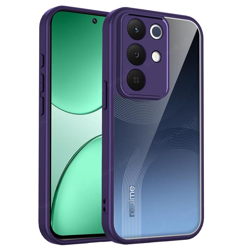 Прозрачный силиконовый чехол для Realme C85 Pro RealmeC85 Pro C85Pro, задняя панель из поликарбоната, бампер из ТПУ, противоударные, прозрачные чехлы для телефона