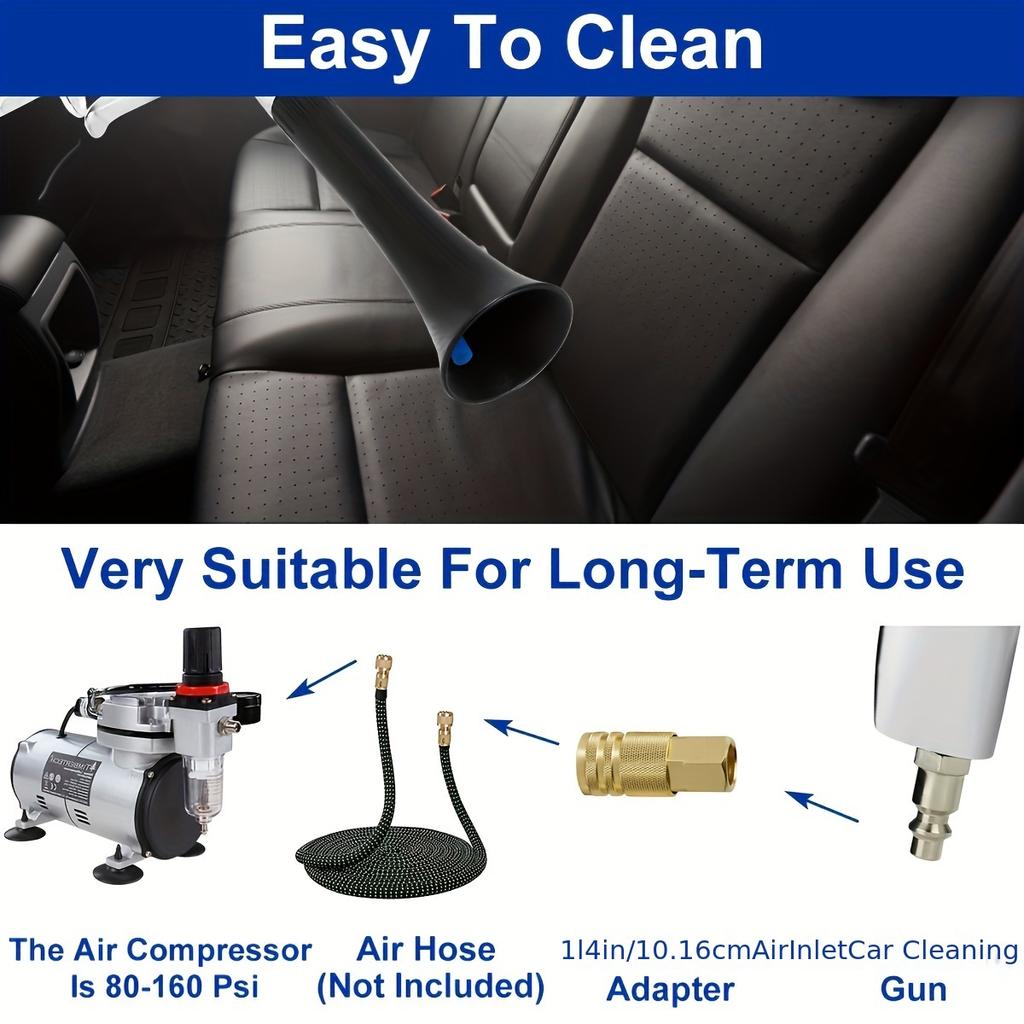 Car Cleaning Gun Air Blow Car Wash Gun Dry Blow Cleaning Tool High Pressure Tornado Dust Blowing Gun Deep Clean Washing Tool