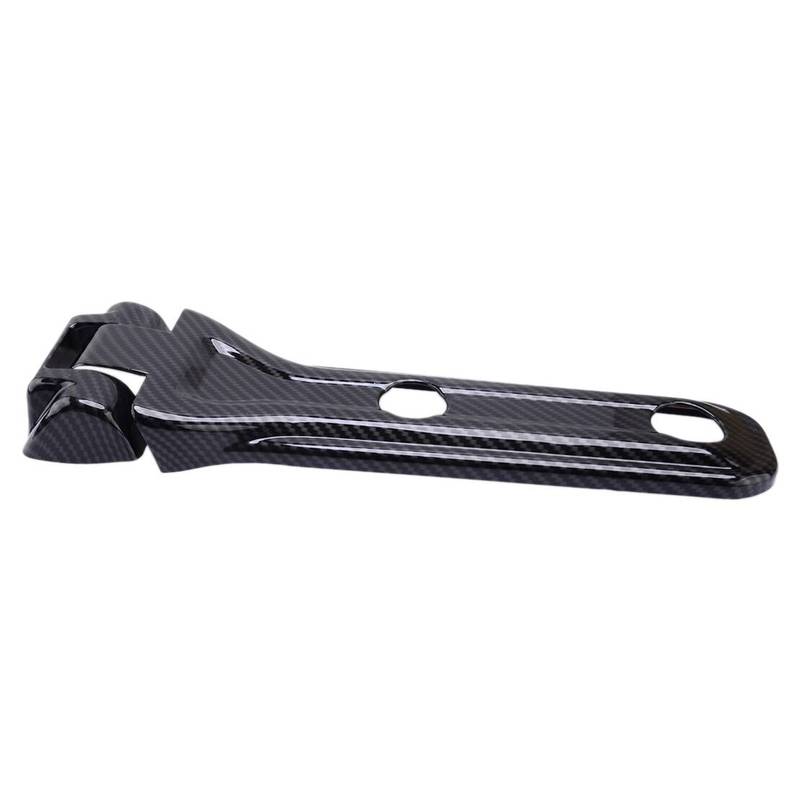 Set Rear Door Tailgate Spare Tire Bracket Hinge Trim Cover Black Carbon Fiber Texture Plastic Fit for Jeep Wrangler JL 2018-2024