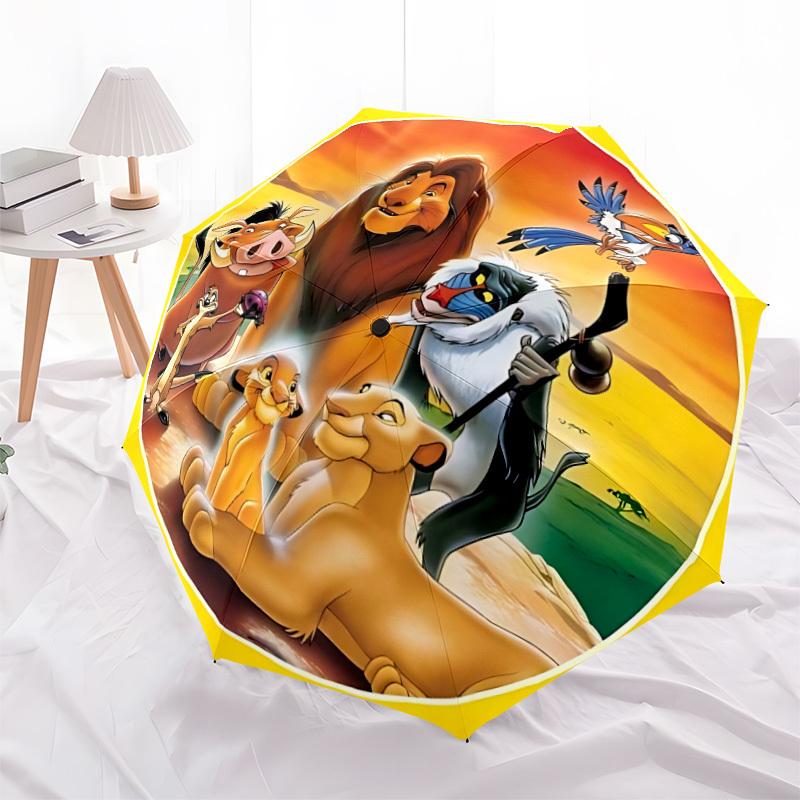 1pc Lion King Open/Close Folding Umbrella - Raining Gear for Travel Umbrella, All- Portable Umbrella for & Men 8-Rib yy251229022