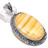 Calcite Agate Handmade 925 Sterling Silver Jewelry Pendant 2.68" f7Y59