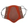 PU Leather Arm Guard Strong Force Adjustable Cord Cowhide Arm Guard with Brass Pattern Decorative