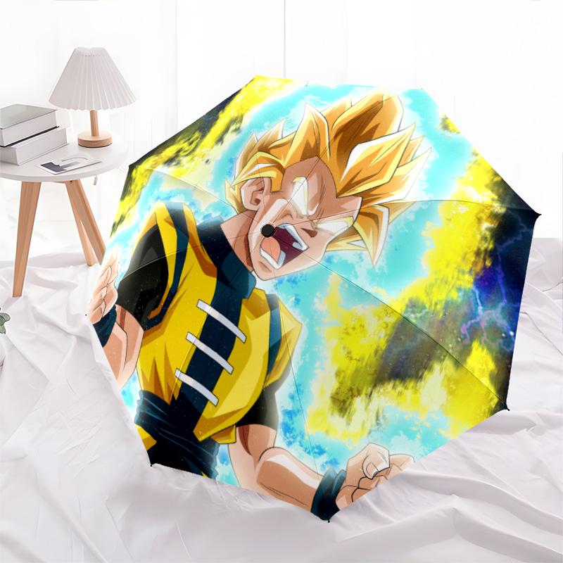 Узор Dragon Ball, автоматический складной зонт, портативная и складная конструкция, 8 спиц, рождественский или день рождения подарок.