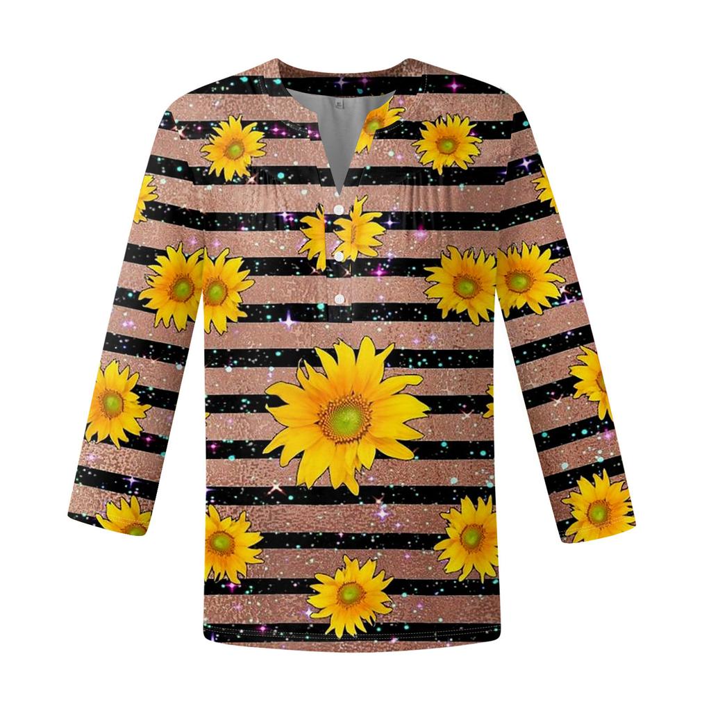 Женская мода повседневный топ с длинным рукавом и круглым вырезом с цветочным принтом