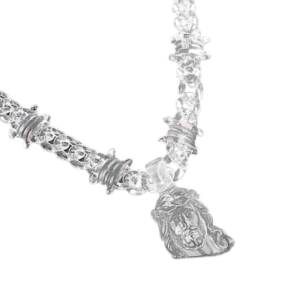 Unique Hiphop Pendant Necklace Unisex Religious Jewelry Adjustable Acrylic Chain Necklace Suitable for Men and Women