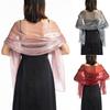 Solid Color Transparent Yarn Shawl For Women Long Shiny Sunscreen Cloak Scarves Female Wedding Party Evening Dress Scarf Wraps