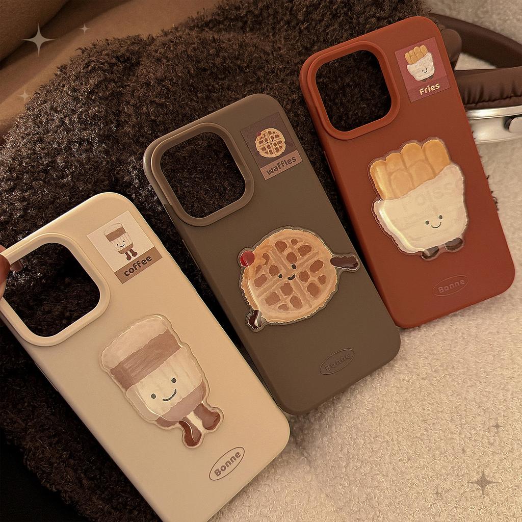 Applicable To Apple 16 Mobile Phone Case 17promax Fun Food Fries Iphone14 Three-dimensional 13 Korean 12 Silicone