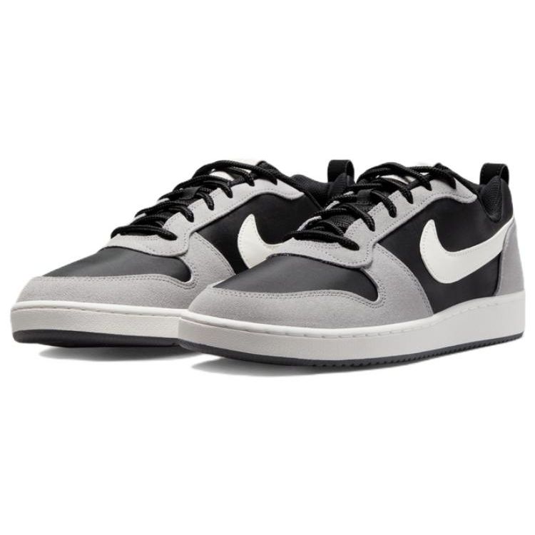 Nike Мужские кроссовки Court Borough Low Premium Black Grey Sail Matte-Silver 844881-005