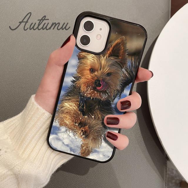 Чехол для телефона со щенком йоркширского терьера для iPhone 11 12 13 14 Pro Max mini X XR XS SE 2020 6 7 8 Plus Samsung S21 S22