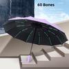 Telescopic Handle Umbrella 108Cm/42.52In Fully Automatic Folding Umbrella Large Durable 60 Ribs Strong Wind-Resistant Umbrella