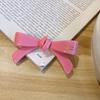 6.5cm Bowknot Acetate Alloy Hairclip Barrette Candy Pinky Color Side Clip Duck Bill for Children and Girls Kawai Korean Fashion