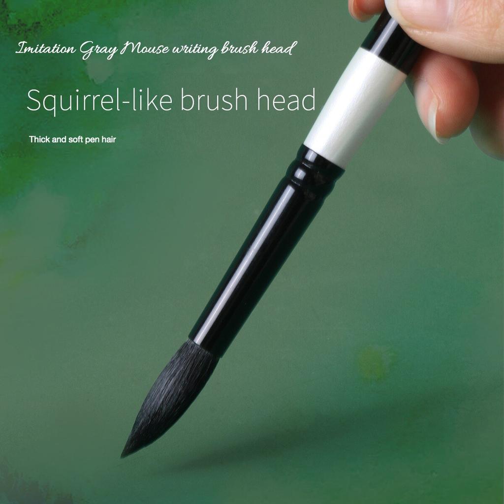 Акварельная кисть «Черный лебедь», полный набор профессиональных кистей с имитацией серой мышиной шерсти, заостренная ручка для рисования линий