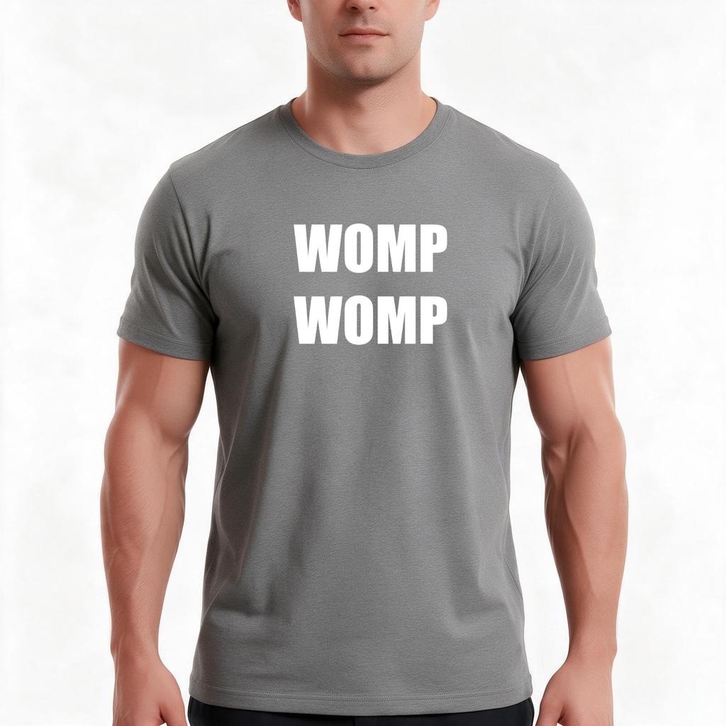 Womp Womp Capital Tshirt Summer Casual Cotton Tee Oversized Streetwear Tops Vintage Graphic Print Loose Fit Short Sleeve