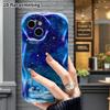 Чехол для телефона: 2D плоский дизайн, подходит для iPhone 12 до 18 Pro, украшение для телефона, акварельная снежная ночь, подарки на Хэллоуин и Рождество