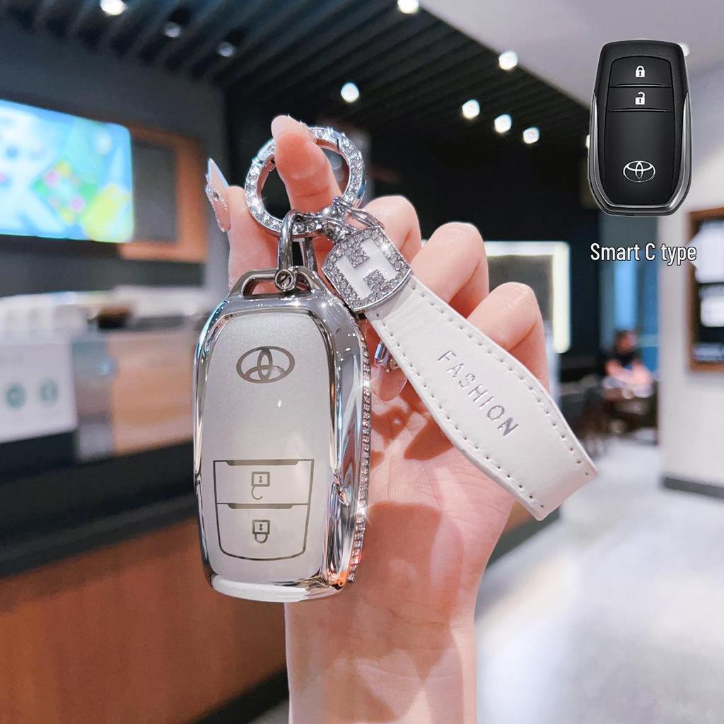 Чехол для ключа, совместимый с моделями Toyota: Хайлендер, Королла, Прадо, Азиатский Дракон, РАВ4, Левин, Камри