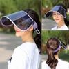 Men Women Solar Protection Foldable Sunshade Cap Anti-UV Visor Face Cover Shield Sun Hat