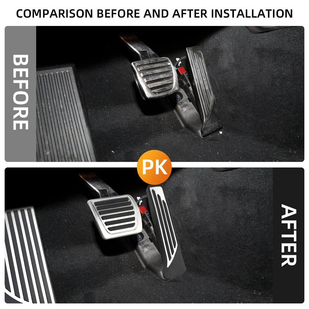 For Alfa Romeo Stelvio 2016 - 2025 SUV LHD AT Pedals Gas Accelerator Brake Pedal Cover Protector Interior Accessories