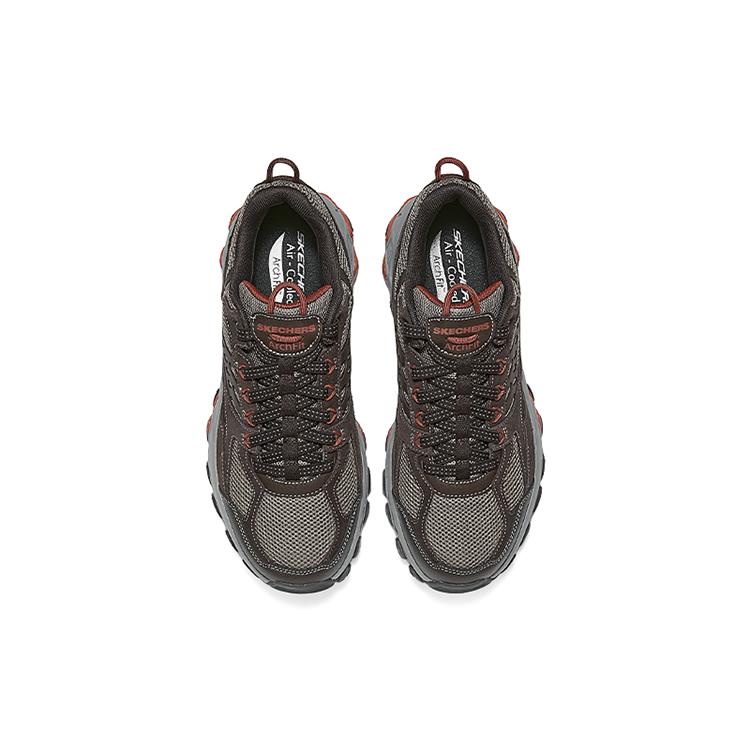 Skechers Мужские спортивные кроссовки с толстой подошвой для улицы, легкие, универсальные, для commuting, средняя высота, легкие походные кроссовки для улицы, мужские кеды, коричневые 237357-BRN