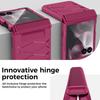 Чехол для Motorola Razr Ultra 2025 / Razr Ultra 2026 с защитой шарнира, встроенной защитой экрана, противоударный, всесторонний чехол для телефона - Розово-красный