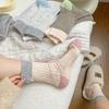 Women's Thickened Velvet Dot Yarn Cashmere Socks - Warm Mid-Tube Pile Style for Autumn and Winter.