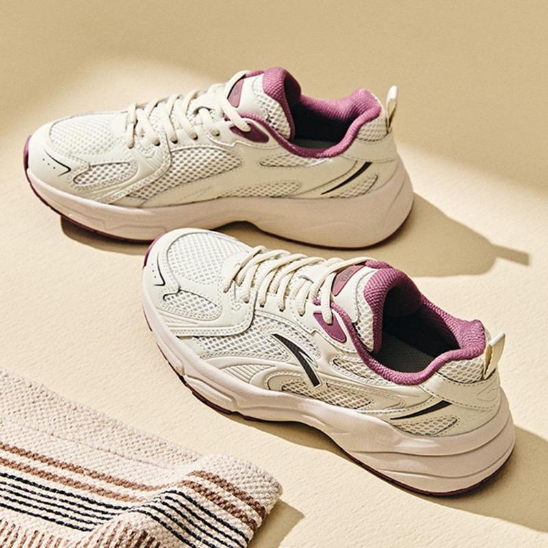 Anta Women Life Series AT803 Retro Low Casual Shoes Enamel Gray 922538822-5