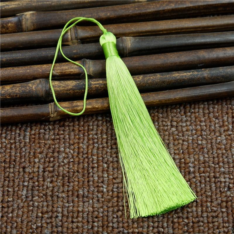 12 см ледяной шелковый бахрома Suizi антикварный длинный подвесной веер с шипами древний ципао ханфу бахрома кулон ручной работы аксессуары