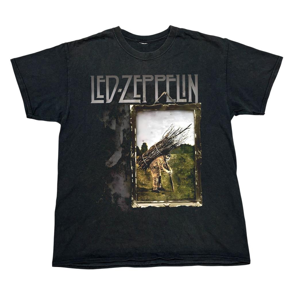 Led Zeppelin IV Альбом Рок-группа Черная Унисекс Футболка Размер S-5XL