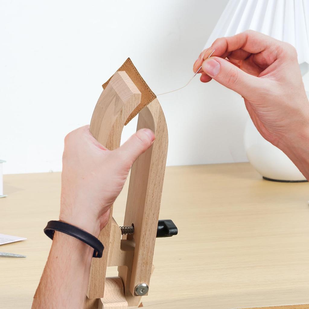 Leather Pony Table Desktop Pony Horse Clamp Adjustable Leather Stitching Pony Easy To Use for Hand Leathercraft Sewing