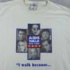 Винтажная футболка AIDS Walk New York City 2002 года, размер L, Ice-T, Мадонна, Вупи Голдберг