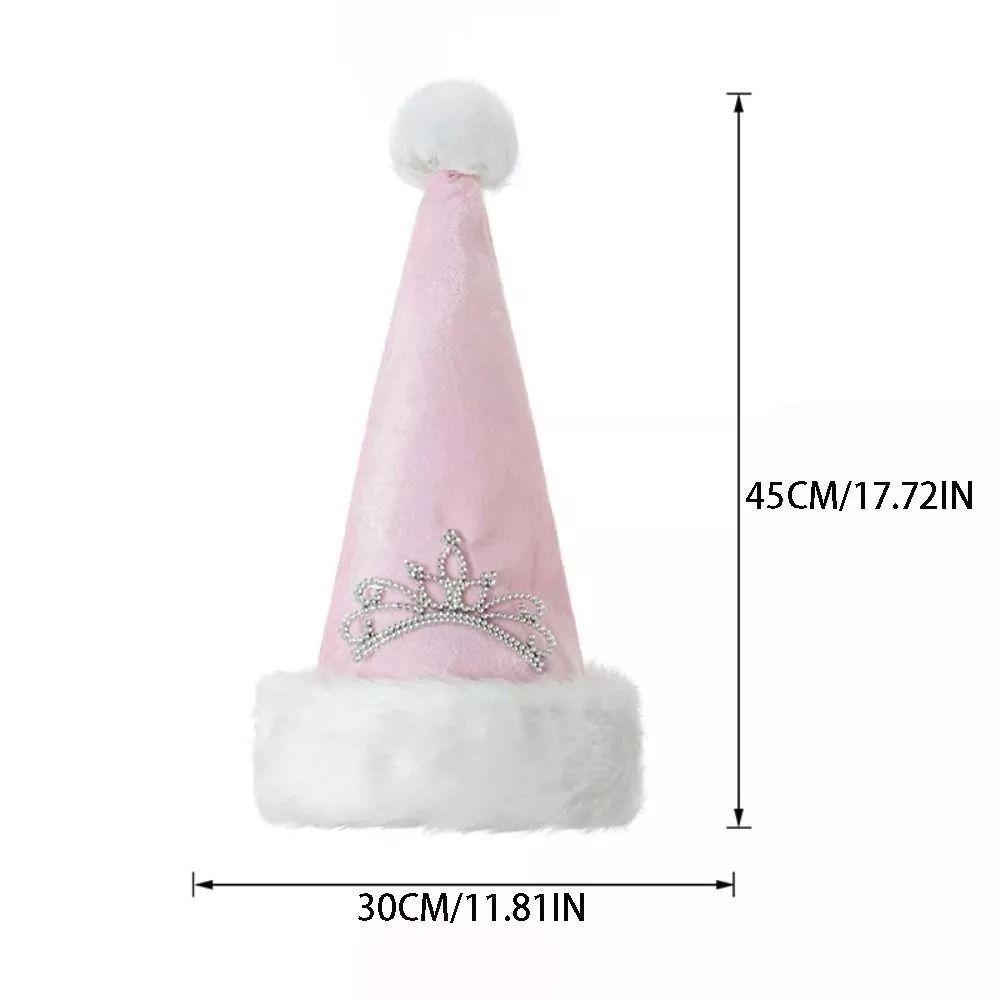 С длинной мохнатой короной Рождественская шапка большого размера Рождественская рождественская утолщенная рождественская шапка для вечеринок Новогодняя плюшевая зимняя шапка