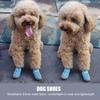 4pcs Non Slip Sole Dog Shoes Lake Blue Pet Paw Covers Lightweight Puppy Shoes  Paw Protection