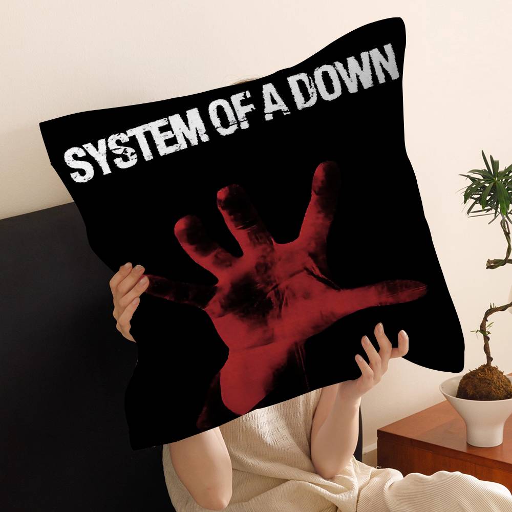 Поп-группа S_System Of A D_Down Декоративная эстетика комнаты Наволочка Домашний декор Спальня Диван-кровать Подушка для дивана 45X45