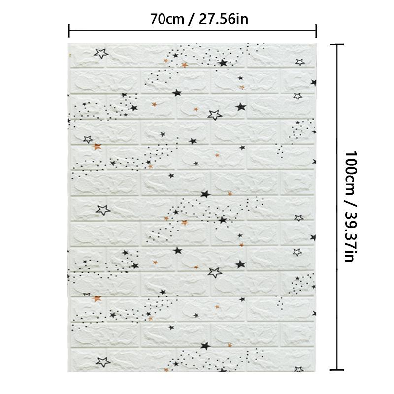 Wallpaper Home Brick Foam Panels 3D Wall Stickers Self-adhesive DIY Embossed Stone Wallpaper Home Decor Living Room Kitchen