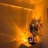 Diy Transparent Cartoon Laser Pendant LED Table Light Acrylic Rubik's Cube Standing Card Humanoid Standing Card Figurines
