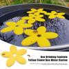 Bee Watering Station Flower Shape Floating Butterfly Waterer Garden Bee Insect Drinking Fountain for Thirsty Pollinator Feeding Bathing