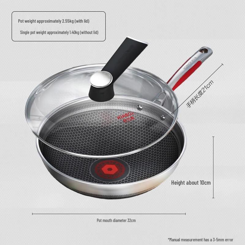Kangbah Red Dot Honeycomb Stainless Steel 3-Piece Cookware Gift Set