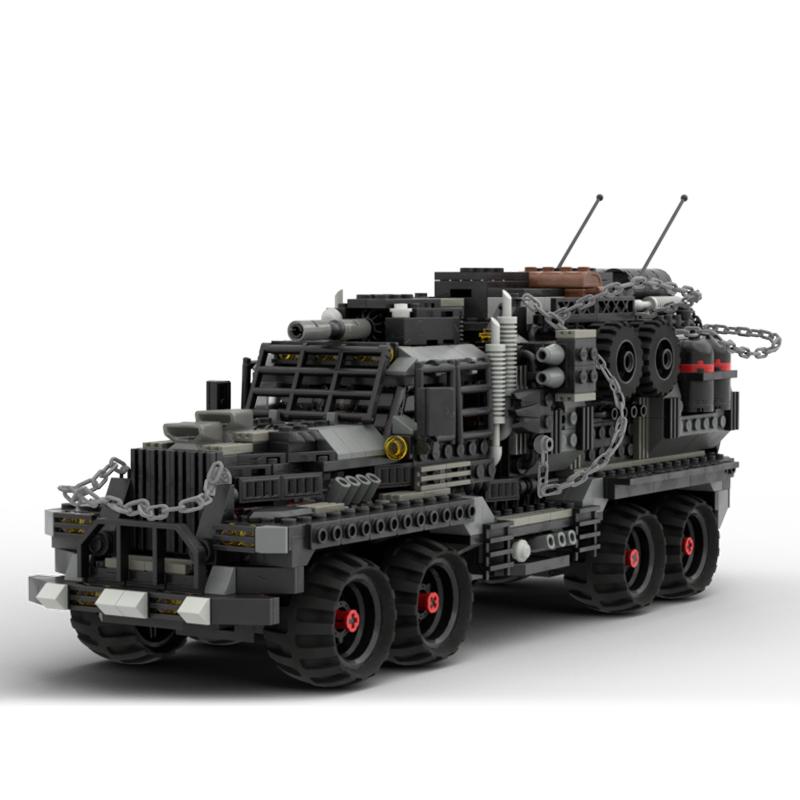 Нетоксичный военный грузовик Moc, транспортное средство для пустошей Апокалипсиса, строительные блоки, модель, игрушки