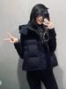 Winter new hooded down cotton vest women's short loose casual wear vest