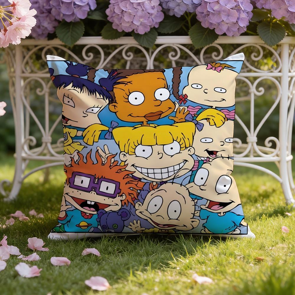 Аниме мультфильм R-Rugrats Наволочка для дома и автомобиля Двухсторонний чехол на подушку: Двусторонняя конструкция для максимального комфорта